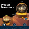 Desidiya Universe Crystal Ball Night Light,2.4 Inch Glass Ball Night LED Lamp with Woodern Base,Decorations Gifts for Men,Women,Kids,Boys,Girls,Teens