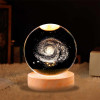 Desidiya Universe Crystal Ball Night Light,2.4 Inch Glass Ball Night LED Lamp with Woodern Base,Decorations Gifts for Men,Women,Kids,Boys,Girls,Teens