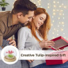 Desidiya Universe Crystal Ball Night Light,2.4 Inch Glass Ball Night LED Lamp with Woodern Base,Decorations Gifts for Men,Women,Kids,Boys,Girls,Teens