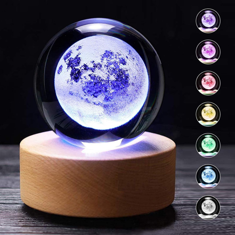 Desidiya Universe Crystal Ball Night Light,2.4 Inch Glass Ball Night LED Lamp with Woodern Base,Decorations Gifts for Men,Women,Kids,Boys,Girls,Teens Desidiya Universe Crystal Ball Night Light,2.4 Inch Glass Ball Night LED Lamp with Woodern Base,Decorations Gifts for Men,Women,Kids,Boys,Girls,Teens