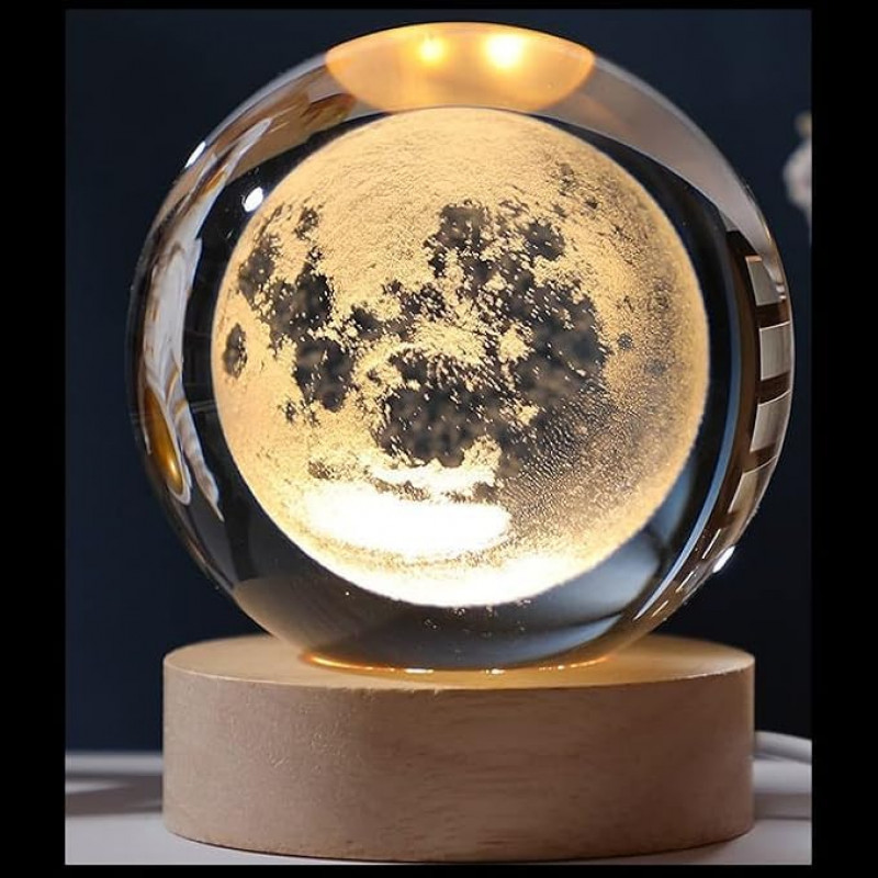 Desidiya Universe Crystal Ball Night Light,2.4 Inch Glass Ball Night LED Lamp with Woodern Base,Decorations Gifts for Men,Women,Kids,Boys,Girls,Teens Desidiya Universe Crystal Ball Night Light,2.4 Inch Glass Ball Night LED Lamp with Woodern Base,Decorations Gifts for Men,Women,Kids,Boys,Girls,Teens
