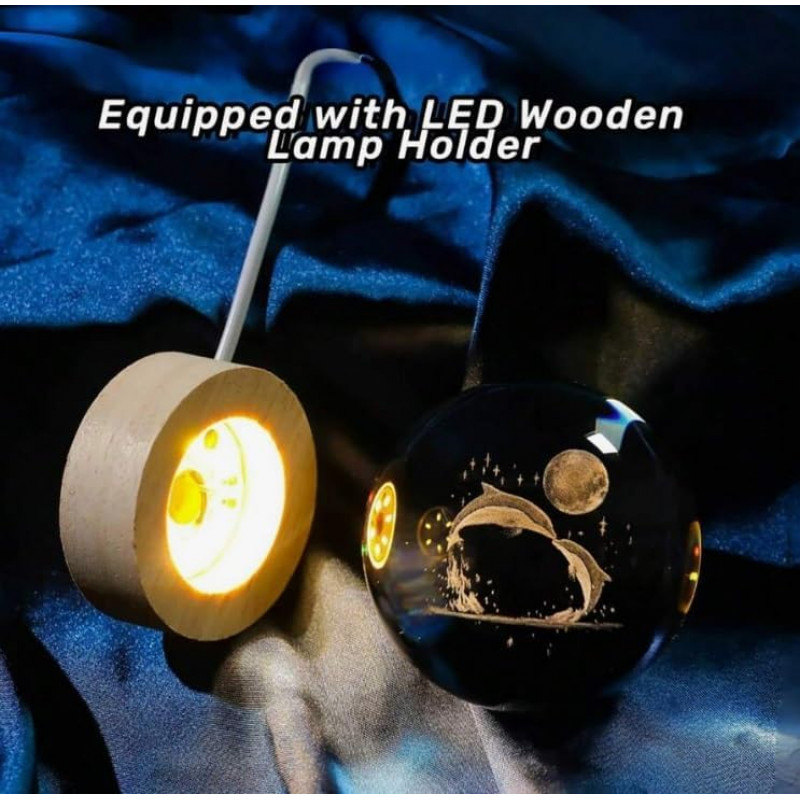 Desidiya Universe Crystal Ball Night Light,2.4 Inch Glass Ball Night LED Lamp with Woodern Base,Decorations Gifts for Men,Women,Kids,Boys,Girls,Teens Desidiya Universe Crystal Ball Night Light,2.4 Inch Glass Ball Night LED Lamp with Woodern Base,Decorations Gifts for Men,Women,Kids,Boys,Girls,Teens