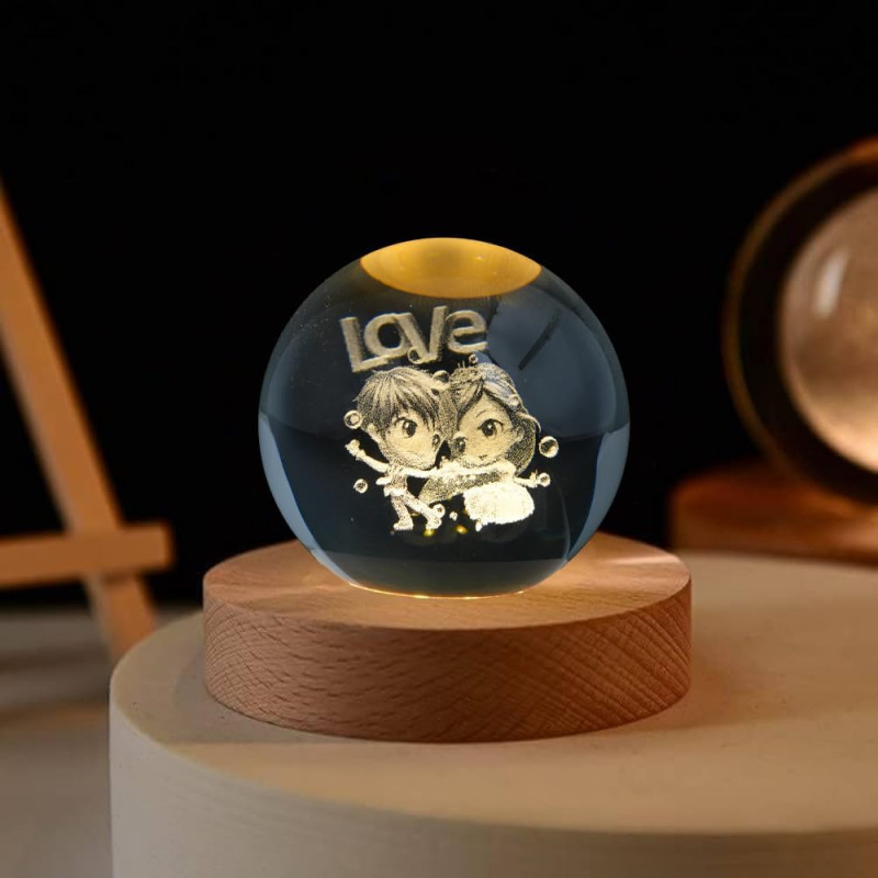 Desidiya Universe Crystal Ball Night Light,2.4 Inch Glass Ball Night LED Lamp with Woodern Base,Decorations Gifts for Men,Women,Kids,Boys,Girls,Teens Desidiya Universe Crystal Ball Night Light,2.4 Inch Glass Ball Night LED Lamp with Woodern Base,Decorations Gifts for Men,Women,Kids,Boys,Girls,Teens