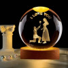 Desidiya Universe Crystal Ball Night Light,2.4 Inch Glass Ball Night LED Lamp with Woodern Base,Decorations Gifts for Men,Women,Kids,Boys,Girls,Teens
