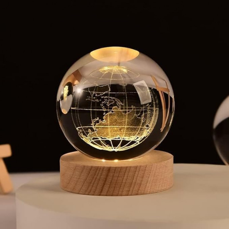 Desidiya Universe Crystal Ball Night Light,2.4 Inch Glass Ball Night LED Lamp with Woodern Base,Decorations Gifts for Men,Women,Kids,Boys,Girls,Teens Desidiya Universe Crystal Ball Night Light,2.4 Inch Glass Ball Night LED Lamp with Woodern Base,Decorations Gifts for Men,Women,Kids,Boys,Girls,Teens
