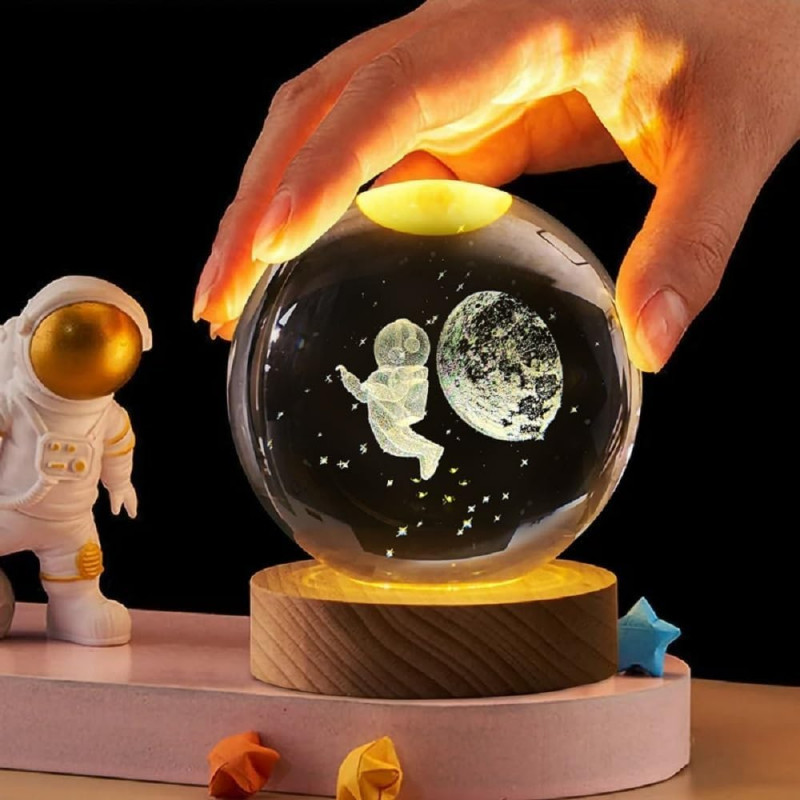 Desidiya Universe Crystal Ball Night Light,2.4 Inch Glass Ball Night LED Lamp with Woodern Base,Decorations Gifts for Men,Women,Kids,Boys,Girls,Teens Desidiya Universe Crystal Ball Night Light,2.4 Inch Glass Ball Night LED Lamp with Woodern Base,Decorations Gifts for Men,Women,Kids,Boys,Girls,Teens