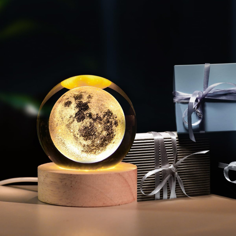 Desidiya Universe Crystal Ball Night Light,2.4 Inch Glass Ball Night LED Lamp with Woodern Base,Decorations Gifts for Men,Women,Kids,Boys,Girls,Teens Desidiya Universe Crystal Ball Night Light,2.4 Inch Glass Ball Night LED Lamp with Woodern Base,Decorations Gifts for Men,Women,Kids,Boys,Girls,Teens