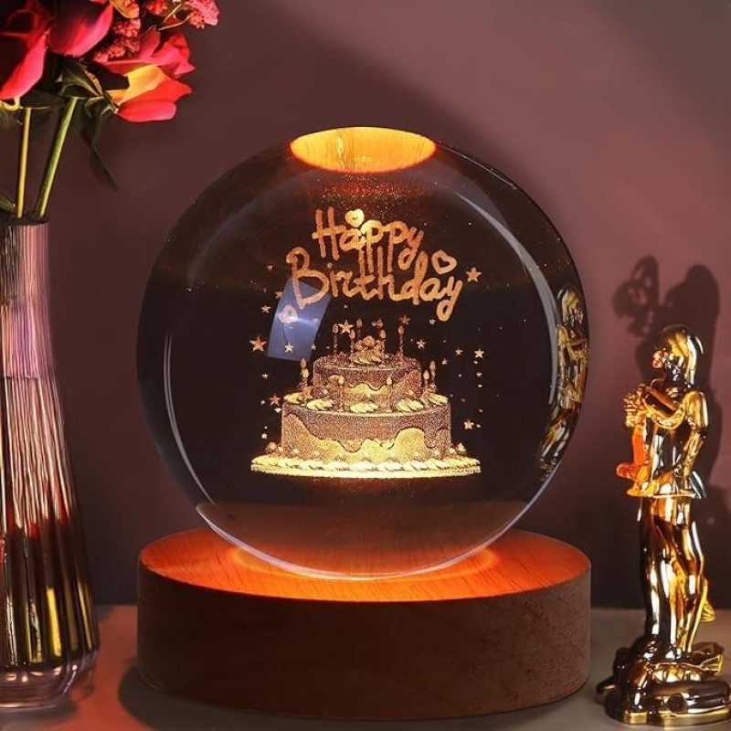 Desidiya Universe Crystal Ball Night Light,2.4 Inch Glass Ball Night LED Lamp with Woodern Base,Decorations Gifts for Men,Women,Kids,Boys,Girls,Teens Desidiya Universe Crystal Ball Night Light,2.4 Inch Glass Ball Night LED Lamp with Woodern Base,Decorations Gifts for Men,Women,Kids,Boys,Girls,Teens