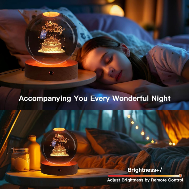 Desidiya Universe Crystal Ball Night Light,2.4 Inch Glass Ball Night LED Lamp with Woodern Base,Decorations Gifts for Men,Women,Kids,Boys,Girls,Teens Desidiya Universe Crystal Ball Night Light,2.4 Inch Glass Ball Night LED Lamp with Woodern Base,Decorations Gifts for Men,Women,Kids,Boys,Girls,Teens