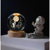 Desidiya Universe Crystal Ball Night Light,2.4 Inch Glass Ball Night LED Lamp with Woodern Base,Decorations Gifts for Men,Women,Kids,Boys,Girls,Teens