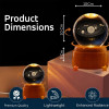 Desidiya Universe Crystal Ball Night Light,2.4 Inch Glass Ball Night LED Lamp with Woodern Base,Decorations Gifts for Men,Women,Kids,Boys,Girls,Teens