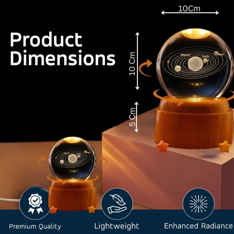 Desidiya Universe Crystal Ball Night Light,2.4 Inch Glass Ball Night LED Lamp with Woodern Base,Decorations Gifts for Men,Women,Kids,Boys,Girls,Teens Desidiya Universe Crystal Ball Night Light,2.4 Inch Glass Ball Night LED Lamp with Woodern Base,Decorations Gifts for Men,Women,Kids,Boys,Girls,Teens