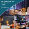 CPENSUS 3D Galaxy Crystal Ball Night Lamp,Solar System, USB Table Colorful LED Wooden Crystal Ball for Home Decoration Birthday Gift for Teens Boys and Girls (Dolphin with Moon)