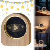 CPENSUS 3D Galaxy Crystal Ball Night Lamp,Solar System, USB Table Colorful LED Wooden Crystal Ball for Home Decoration Birthday Gift for Teens Boys and Girls (Dolphin with Moon)