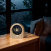 CPENSUS 3D Galaxy Crystal Ball Night Lamp,Solar System, USB Table Colorful LED Wooden Crystal Ball for Home Decoration Birthday Gift for Teens Boys and Girls (Dolphin with Moon)