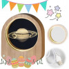 CPENSUS 3D Galaxy Crystal Ball Night Lamp,Solar System, USB Table Colorful LED Wooden Crystal Ball for Home Decoration Birthday Gift for Teens Boys and Girls (Dolphin with Moon)