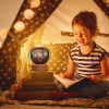 CPENSUS 3D Galaxy Crystal Ball Night Lamp,Solar System, USB Table Colorful LED Wooden Crystal Ball for Home Decoration Birthday Gift for Teens Boys and Girls (Dolphin with Moon)