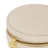 Round Faux Leather Jewellery Box for Rings, Earrings, Necklace