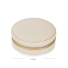 Round Faux Leather Jewellery Box for Rings, Earrings, Necklace