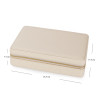 Round Faux Leather Jewellery Box for Rings, Earrings, Necklace