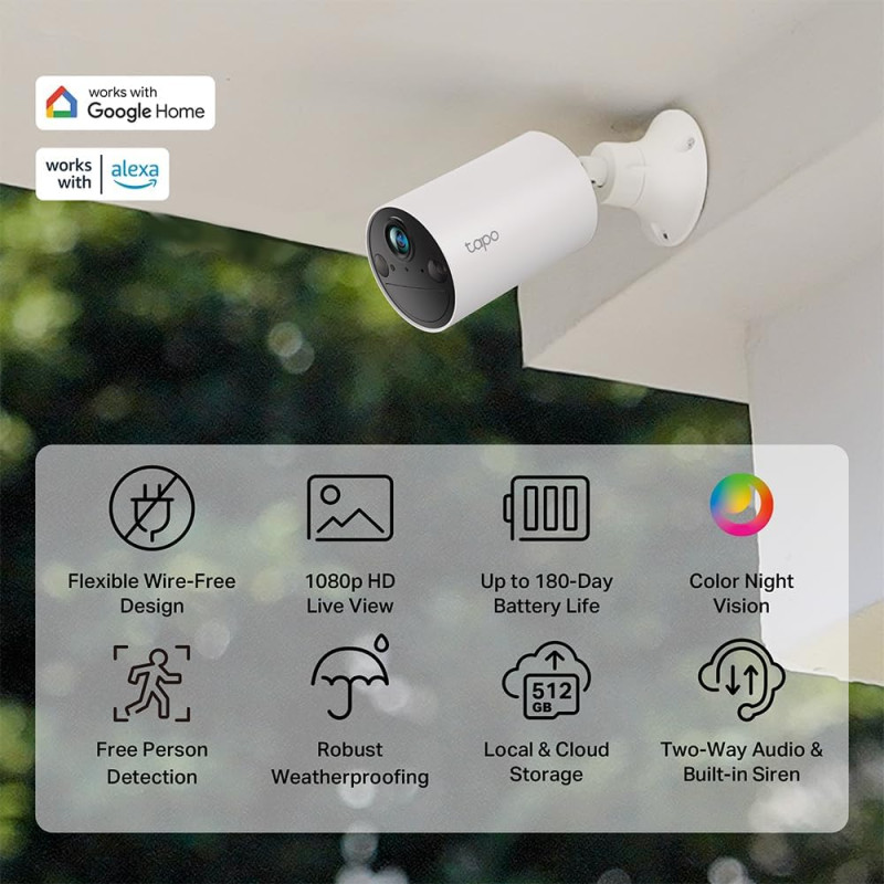 TP-Link Tapo C402 Wireless CCTV Camera | 1080P Human Alert | Night Vision
