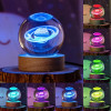 GITGRNTH 3D Galaxy Crystal Ball Lamp With Light Changing Wooden Base - 2.36 Inch Solar System Night Light, 3D Crystal Ball, Galaxy Ball, Galaxy Ball Lamp (16 Color),Led