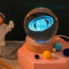 GITGRNTH 3D Galaxy Crystal Ball Lamp With Light Changing Wooden Base - 2.36 Inch Solar System Night Light, 3D Crystal Ball, Galaxy Ball, Galaxy Ball Lamp (16 Color),Led