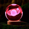 GITGRNTH 3D Galaxy Crystal Ball Lamp With Light Changing Wooden Base - 2.36 Inch Solar System Night Light, 3D Crystal Ball, Galaxy Ball, Galaxy Ball Lamp (16 Color),Led