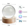 GITGRNTH 3D Galaxy Crystal Ball Lamp With Light Changing Wooden Base - 2.36 Inch Solar System Night Light, 3D Crystal Ball, Galaxy Ball, Galaxy Ball Lamp (16 Color),Led