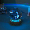 GITGRNTH 3D Galaxy Crystal Ball Lamp With Light Changing Wooden Base - 2.36 Inch Solar System Night Light, 3D Crystal Ball, Galaxy Ball, Galaxy Ball Lamp (16 Color),Led