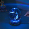 GITGRNTH 3D Galaxy Crystal Ball Lamp With Light Changing Wooden Base - 2.36 Inch Solar System Night Light, 3D Crystal Ball, Galaxy Ball, Galaxy Ball Lamp (16 Color),Led