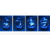GITGRNTH 3D Galaxy Crystal Ball Lamp With Light Changing Wooden Base - 2.36 Inch Solar System Night Light, 3D Crystal Ball, Galaxy Ball, Galaxy Ball Lamp (16 Color),Led