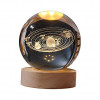 GITGRNTH 3D Galaxy Crystal Ball Lamp With Light Changing Wooden Base - 2.36 Inch Solar System Night Light, 3D Crystal Ball, Galaxy Ball, Galaxy Ball Lamp (16 Color),Led