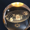 GITGRNTH 3D Galaxy Crystal Ball Lamp With Light Changing Wooden Base - 2.36 Inch Solar System Night Light, 3D Crystal Ball, Galaxy Ball, Galaxy Ball Lamp (16 Color),Led