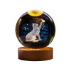 GITGRNTH 3D Galaxy Crystal Ball Lamp With Light Changing Wooden Base - 2.36 Inch Solar System Night Light, 3D Crystal Ball, Galaxy Ball, Galaxy Ball Lamp (16 Color),Led