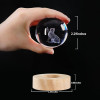 GITGRNTH 3D Galaxy Crystal Ball Lamp With Light Changing Wooden Base - 2.36 Inch Solar System Night Light, 3D Crystal Ball, Galaxy Ball, Galaxy Ball Lamp (16 Color),Led