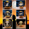 GITGRNTH 3D Galaxy Crystal Ball Lamp With Light Changing Wooden Base - 2.36 Inch Solar System Night Light, 3D Crystal Ball, Galaxy Ball, Galaxy Ball Lamp (16 Color),Led