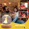 GITGRNTH 3D Galaxy Crystal Ball Lamp With Light Changing Wooden Base - 2.36 Inch Solar System Night Light, 3D Crystal Ball, Galaxy Ball, Galaxy Ball Lamp (16 Color),Led