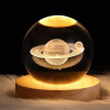 GITGRNTH 3D Galaxy Crystal Ball Lamp With Light Changing Wooden Base - 2.36 Inch Solar System Night Light, 3D Crystal Ball, Galaxy Ball, Galaxy Ball Lamp (16 Color),Led