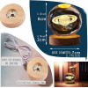 GITGRNTH 3D Galaxy Crystal Ball Lamp With Light Changing Wooden Base - 2.36 Inch Solar System Night Light, 3D Crystal Ball, Galaxy Ball, Galaxy Ball Lamp (16 Color),Led