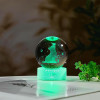 GITGRNTH 3D Galaxy Crystal Ball Lamp With Light Changing Wooden Base - 2.36 Inch Solar System Night Light, 3D Crystal Ball, Galaxy Ball, Galaxy Ball Lamp (16 Color),Led
