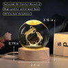 GITGRNTH 3D Galaxy Crystal Ball Lamp With Light Changing Wooden Base - 2.36 Inch Solar System Night Light, 3D Crystal Ball, Galaxy Ball, Galaxy Ball Lamp (16 Color),Led