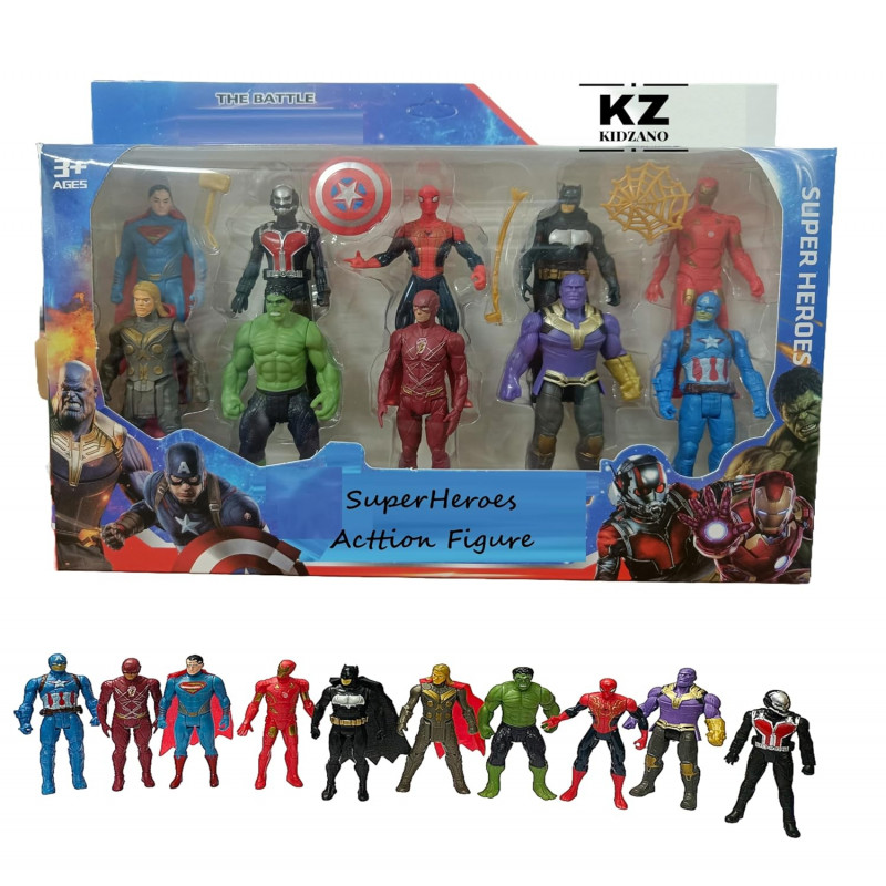 Action Figure Toy Superheroes In Action Figure Toy|Superhero - Set Of 10