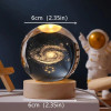 ALLWIN HOUSEWARE 3D Planet Crystal Ball Night Lamp, Solar System Night Light, USB Table Colorful LED Wooden Crystal for Teens Boys and Girls