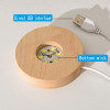 ALLWIN HOUSEWARE 3D Planet Crystal Ball Night Lamp, Solar System Night Light, USB Table Colorful LED Wooden Crystal for Teens Boys and Girls