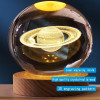 ALLWIN HOUSEWARE 3D Planet Crystal Ball Night Lamp, Solar System Night Light, USB Table Colorful LED Wooden Crystal for Teens Boys and Girls