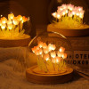 ALLWIN HOUSEWARE 3D Planet Crystal Ball Night Lamp, Solar System Night Light, USB Table Colorful LED Wooden Crystal for Teens Boys and Girls