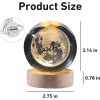 ALLWIN HOUSEWARE 3D Planet Crystal Ball Night Lamp, Solar System Night Light, USB Table Colorful LED Wooden Crystal for Teens Boys and Girls