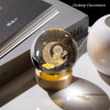 ALLWIN HOUSEWARE 3D Planet Crystal Ball Night Lamp, Solar System Night Light, USB Table Colorful LED Wooden Crystal for Teens Boys and Girls