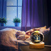 ALLWIN HOUSEWARE 3D Planet Crystal Ball Night Lamp, Solar System Night Light, USB Table Colorful LED Wooden Crystal for Teens Boys and Girls